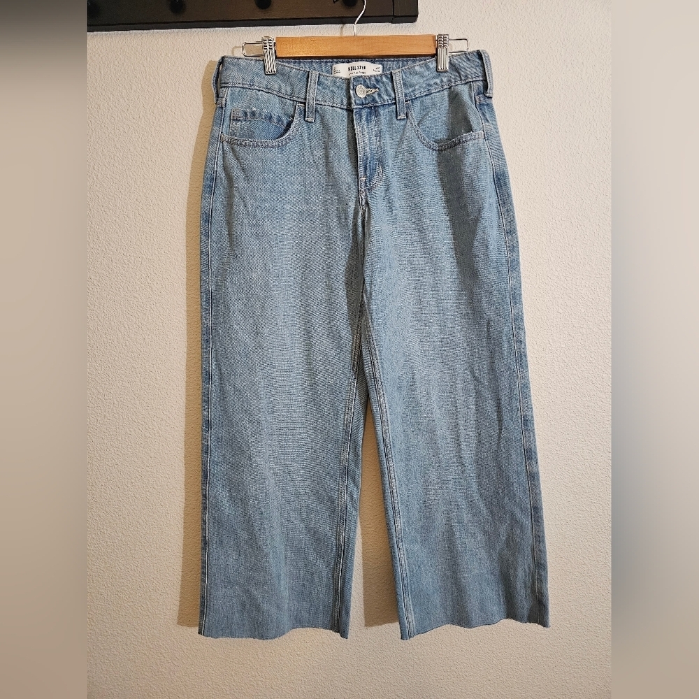 Hollister Low Rise Baggy Light Blue Women's Ankle Jeans